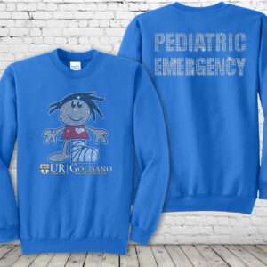 Golisano Pediatric Emergency Bling Royal Crewneck Sweatshirt