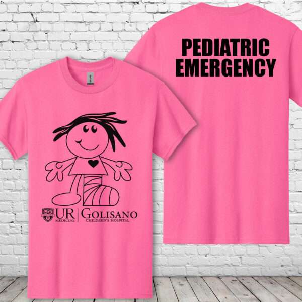 Golisano Pediatric Emergency Sandy Safety Pink Tee