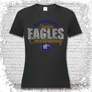 Irondequoit Jr. Eagles Bling Girls/Ladies V-Neck