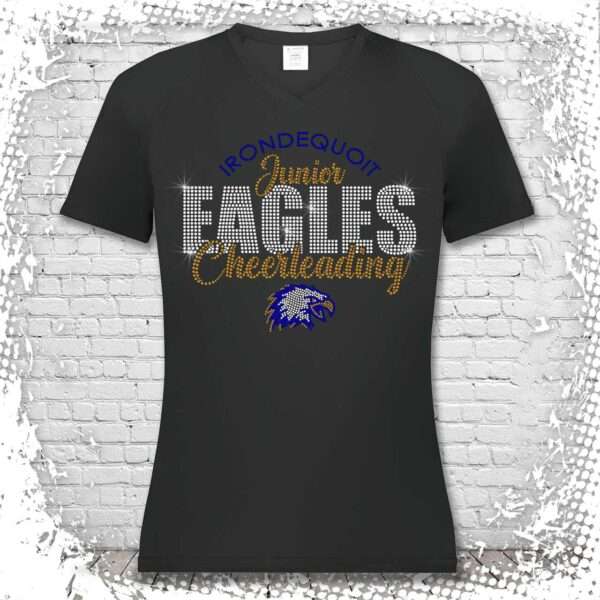 Irondequoit Jr. Eagles Bling Girls/Ladies V-Neck
