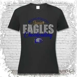 Irondequoit Jr. Eagles Bling Girls/Ladies V-Neck
