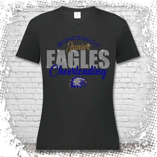 Irondequoit Jr. Eagles Bling Girls/Ladies V-Neck