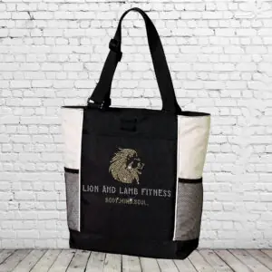 Lion and Lamb Bling Panel Tote