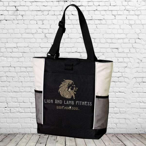 Lion and Lamb Bling Panel Tote
