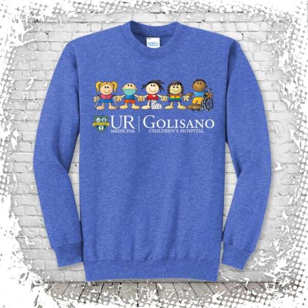 Golisano Sandy & Friends Crewneck - Heather Royal Blue