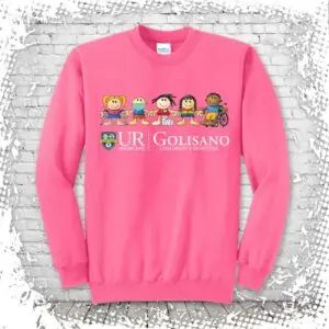 Golisano Sandy & Friends Crewneck - Neon Pink
