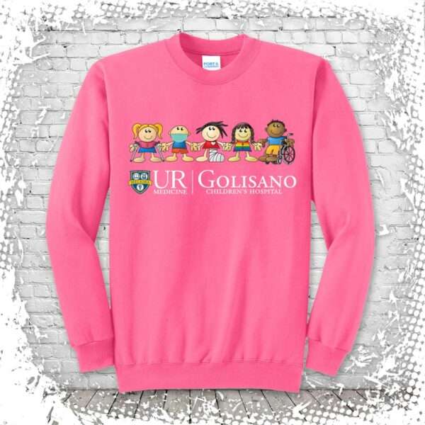 Golisano Sandy & Friends Crewneck - Neon Pink
