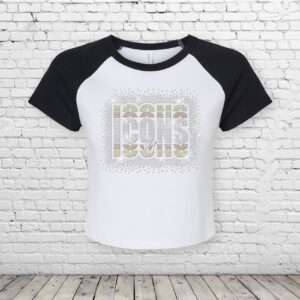 New York Icons XI Bling Raglan Baby Tee