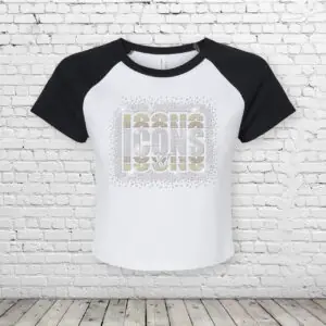 New York Icons XI Bling Raglan Baby Tee