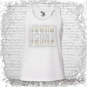 New York Icons XI Bling Girls/Ladies Tank - White