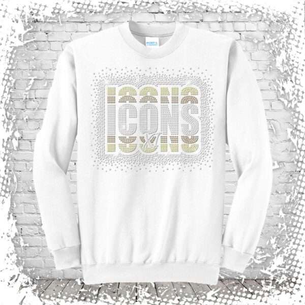 New York Icons XI Bling Crewneck - White