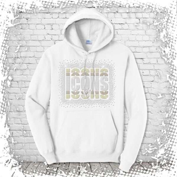 New York Icons XI Bling Pullover Hoodie - White