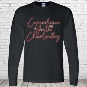 Canandaigua "Cursive Bling" Black Long Sleeve Tee