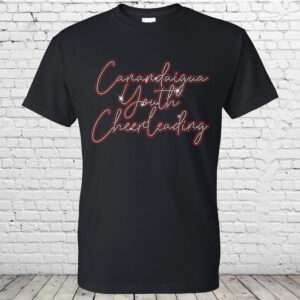 Canandaigua "Cursive Bling" Black Tee