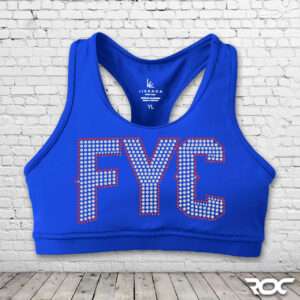Fairport Cheer Bling Sports Bra - Blue