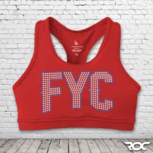 Fairport Cheer Bling Sports Bra - Red