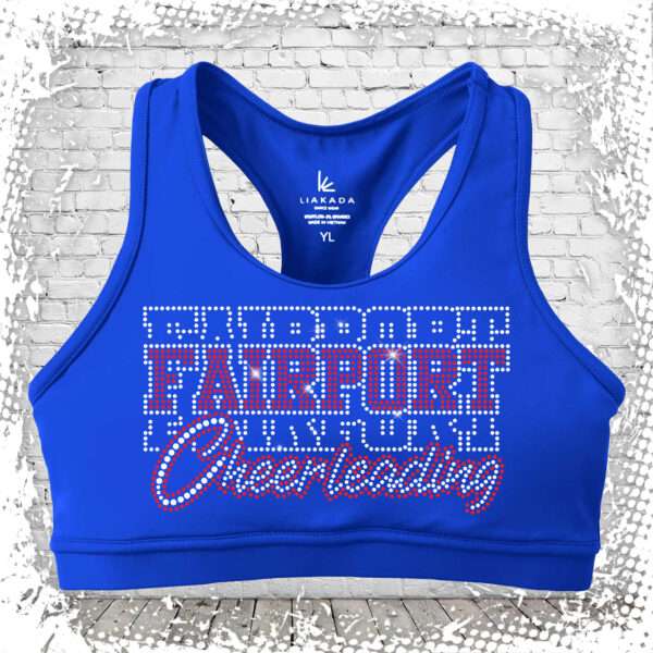 Fairport Cheer Bling Sports Bra