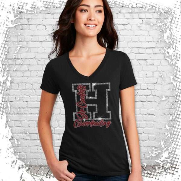Hilton Jr. Cadets Cheer Bling Ladies V-Neck