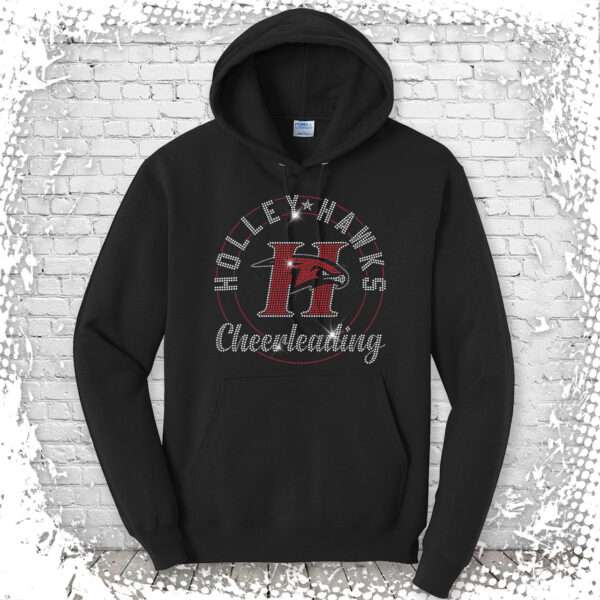 Holley Hawks Cheer Bling Pullover Hoodie