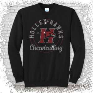 Holley Hawks Cheer Bling Crewneck