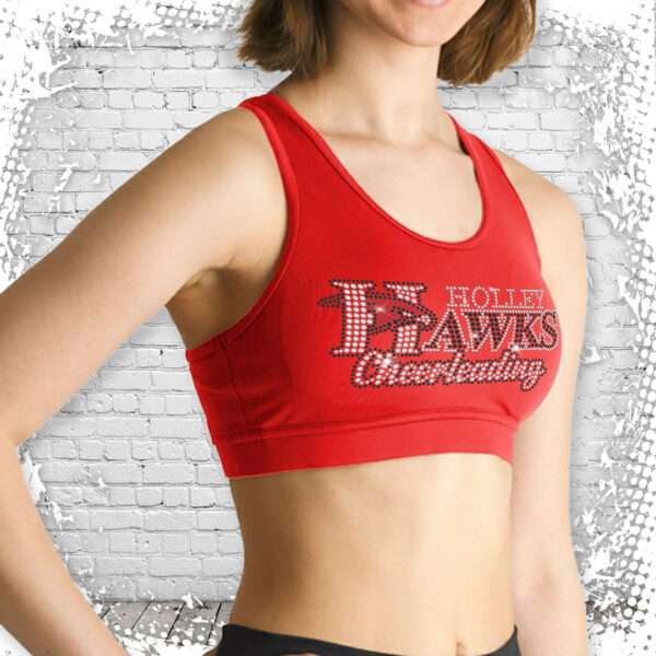 Holley Hawks Cheer Bling Sports Bra