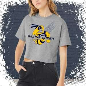 Saline Cheer Oversized Crop T-Shirt