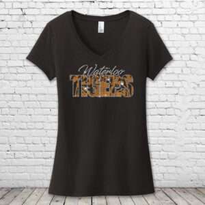 Waterloo Tigers Bling Ladies V-Neck