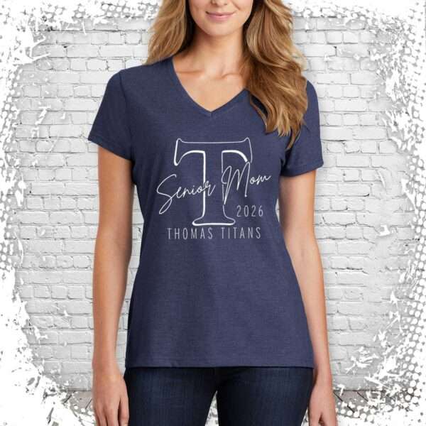 Webster Thomas Senior Moms Heather V-Neck T-Shirt