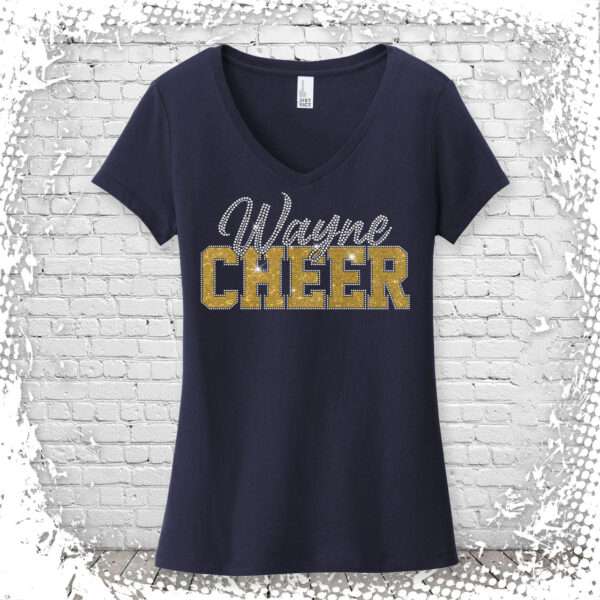 Wayne Cheer Bling Ladies V-Neck Shirt