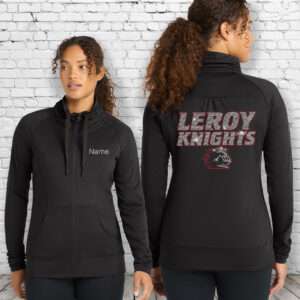 Leroy Knights Bling Ladies Cowl Neck Full-Zip