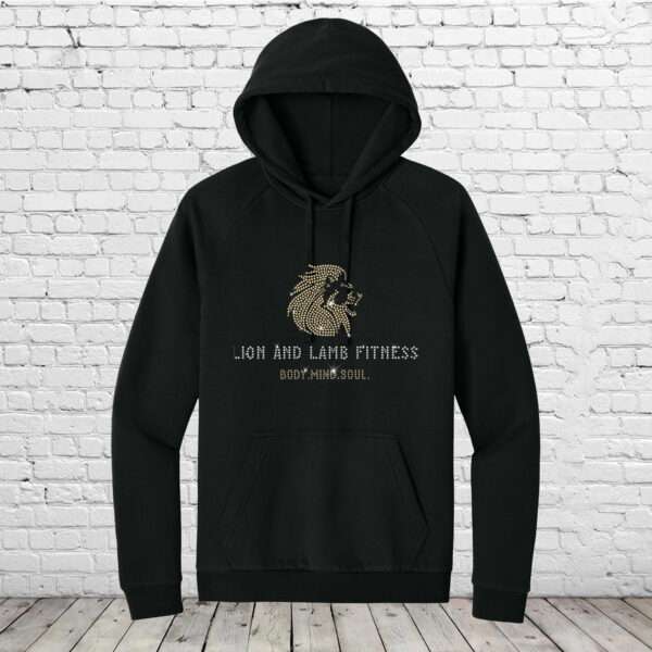 Lion and Lamb Bling Unisex Comfy Cloud Fleece Pullover Hoodie