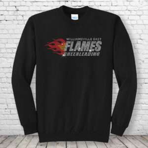 Flames Cheer Bling Crewneck