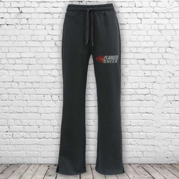 Flames Cheer Bling Flare Sweatpants