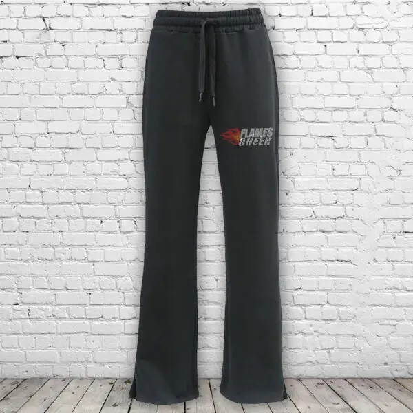 Flames Cheer Bling Flare Sweatpants