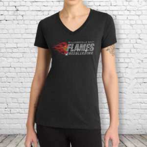 Flames Cheer Bling Ladies T-Shirt