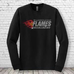 Flames Cheer Bling Long Sleeve