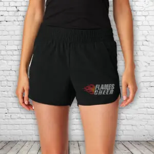 Flames Cheer Bling Running Shorts