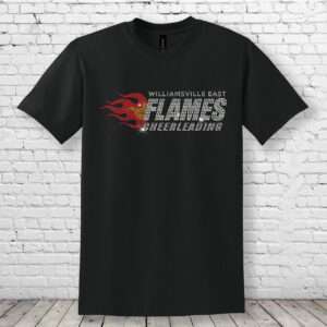 Flames Cheer Bling T-Shirt