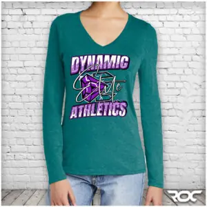 Dynamic Elite Ladies Long Sleeve V-Neck T-Shirt