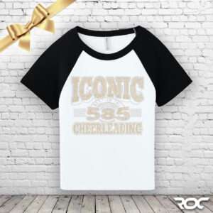 Iconic Cheer Bling Raglan Baby Tee
