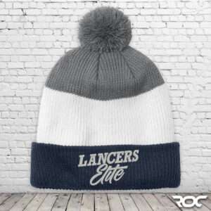 Lancers Elite Striped Pom Beanie