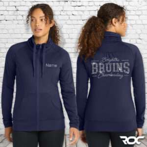 Bruins Cheer Bling Ladies Cowl Neck Full-Zip