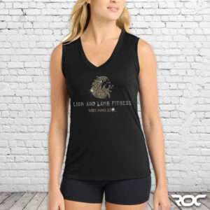 Lion and Lamb Women's Sleeveless Performance V-Neck - Black