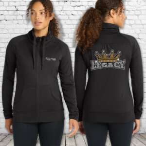 Legacy Cheer Bling Cowl Neck Full Zip Jacket