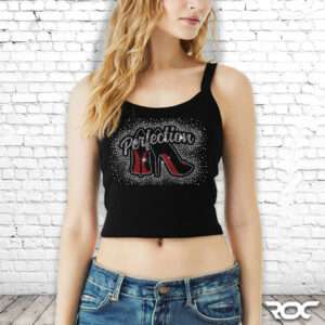 Perfection Bling Crop Spaghetti Strap Tank