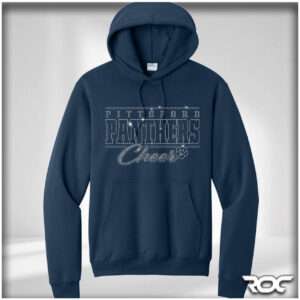 Panthers Cheer Bling Pullover Hoodie