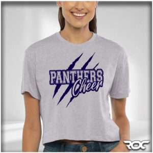 Panthers Cheer Boxy Crop T-Shirt