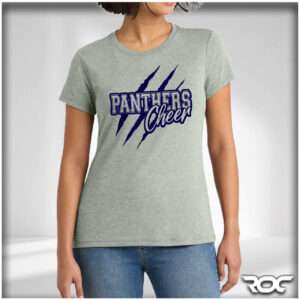 Panthers Cheer Ladies T-Shirt - Gray