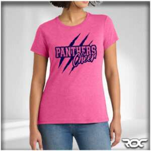 Panthers Cheer Ladies T-Shirt - Pink