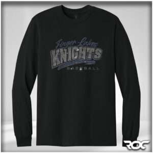 Finger Lakes Knights Baseball Bling Long Sleeve T-Shirt